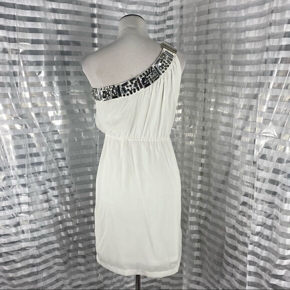 C.Luce One Shoulder Gem Adorned Cocktail Dress - Picture 4 of 10